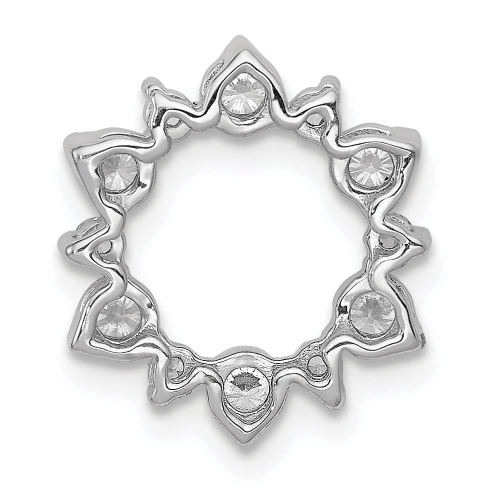 14K White Gold 5/8 ct Lab Grown Diamond Fashion Circle Slide Pendant