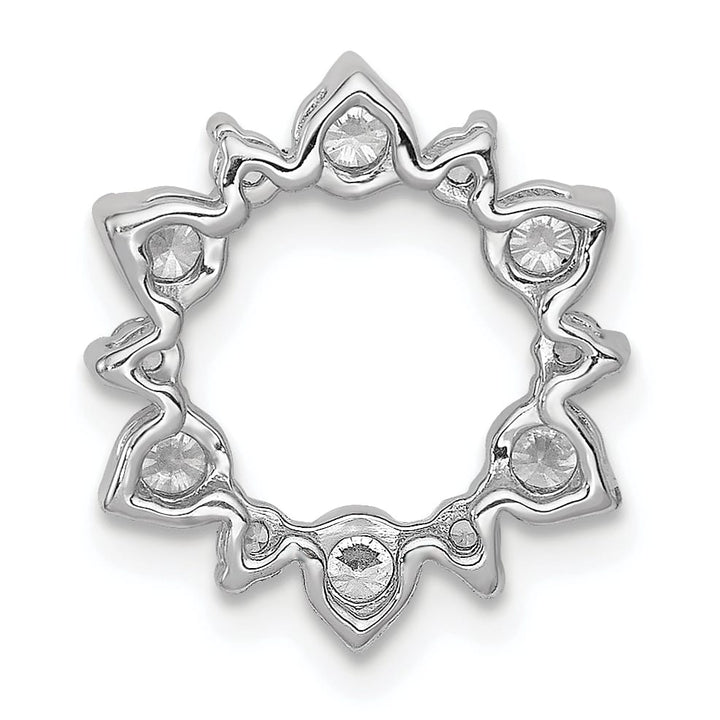 14K White Gold 5/8 ct Lab Grown Diamond Fashion Circle Slide Pendant