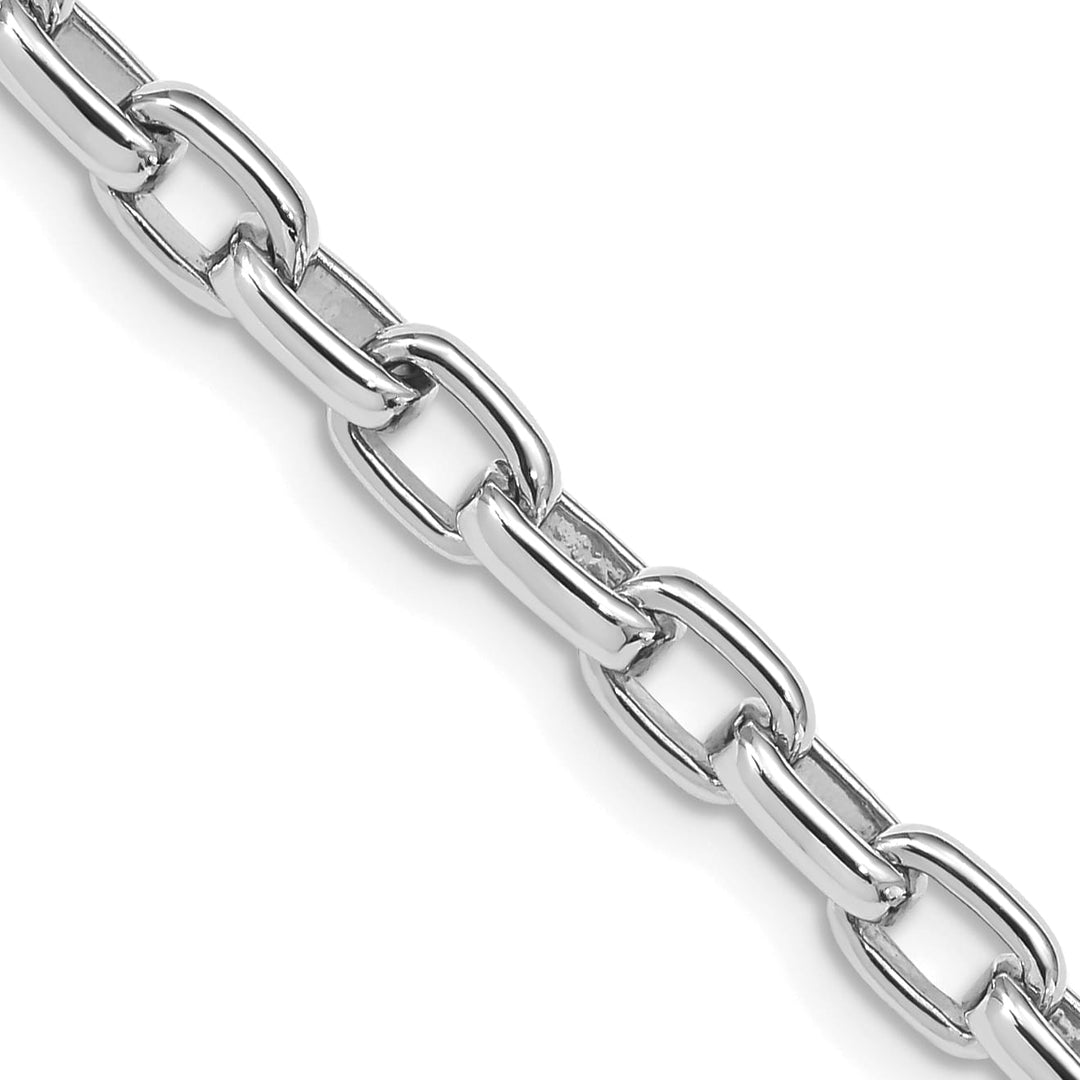 14K White Gold 5mm Hand Fancy Link Bracelet