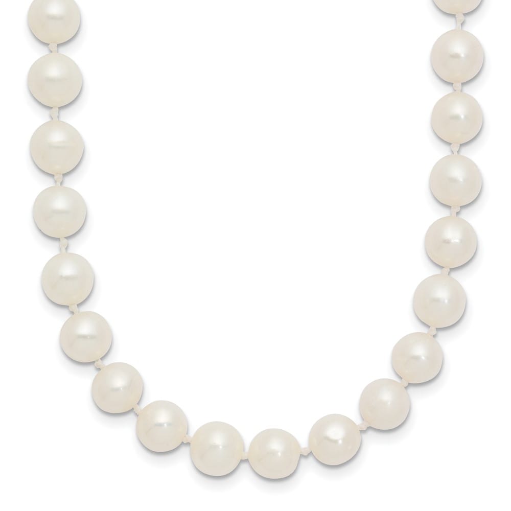 14K White Gold 6-7mm White Near Round Cultured Pearl 28 inch Necklace