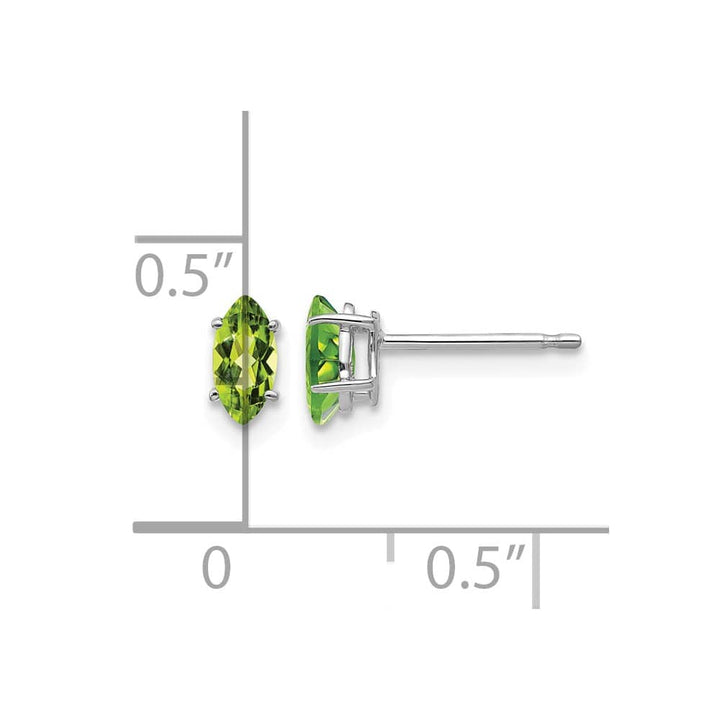14K White Gold 6x3mm Marquise Post Earrings, view 12 of 12