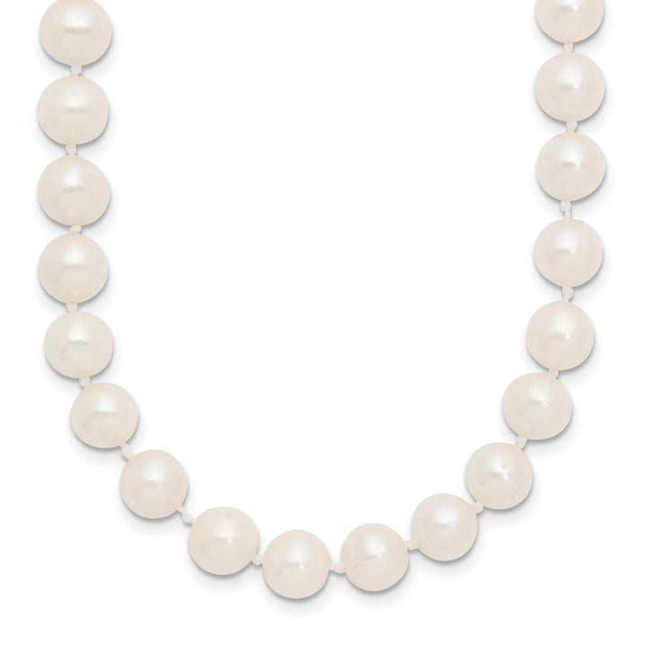14K White Gold 7-8mm White Near Round Cultured Pearl 18 inch Necklace