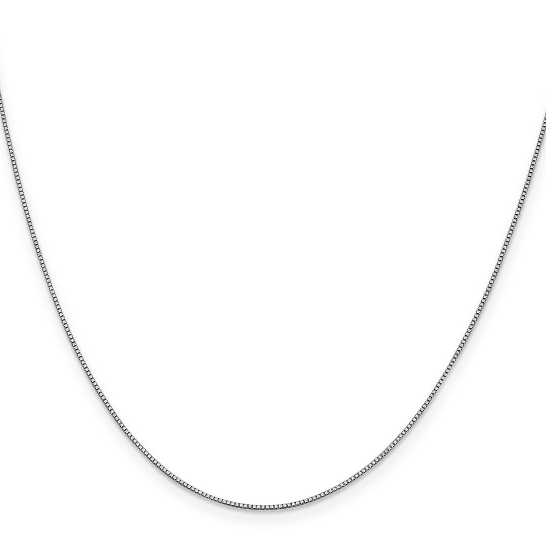 14K White Gold .7mm Box Lobster Clasp Chain
