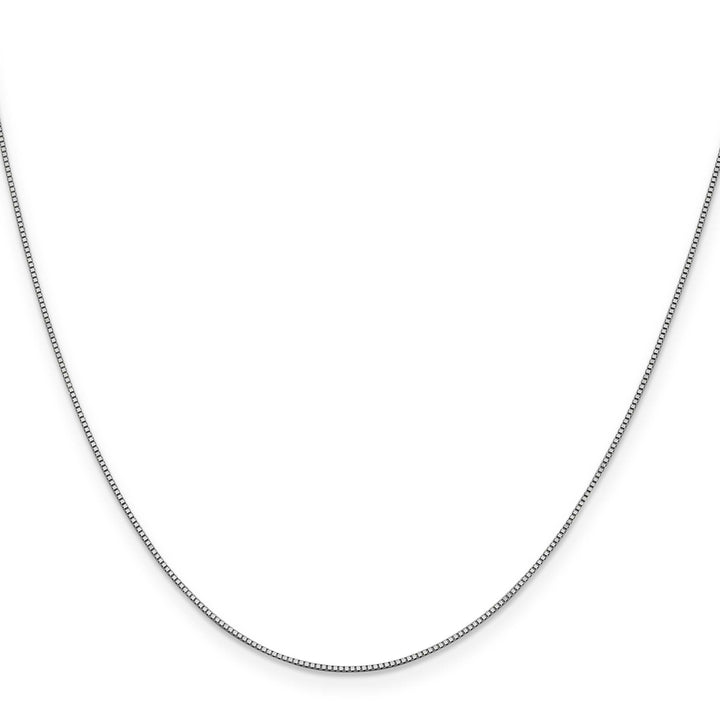 14K White Gold .7mm Box Lobster Clasp Chain