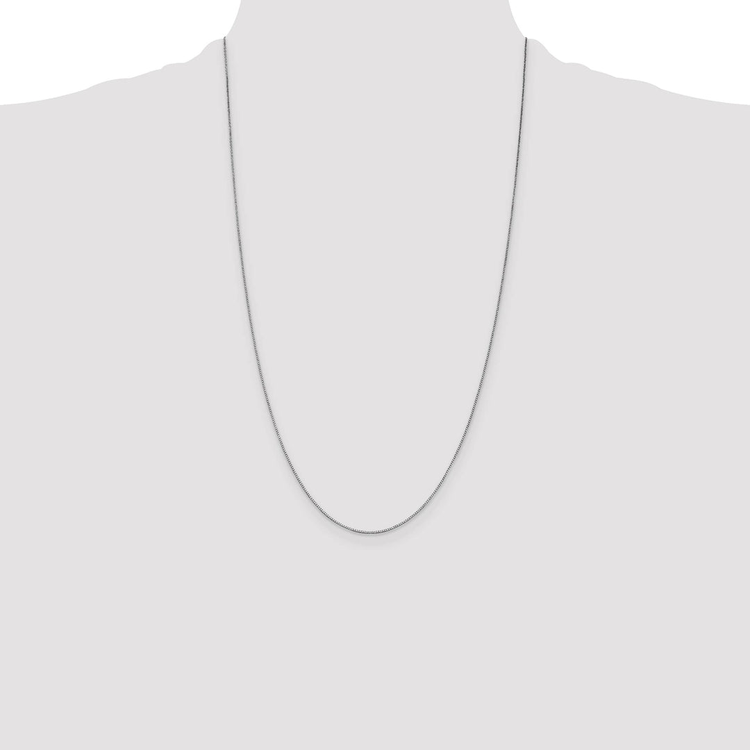 14K White Gold .7mm Box Lobster Clasp Chain