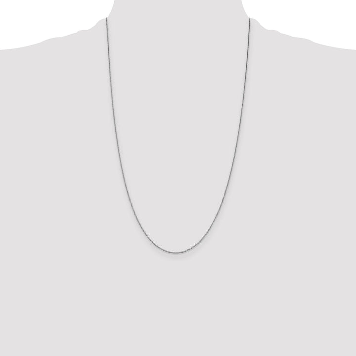 14K White Gold .7mm Box Lobster Clasp Chain