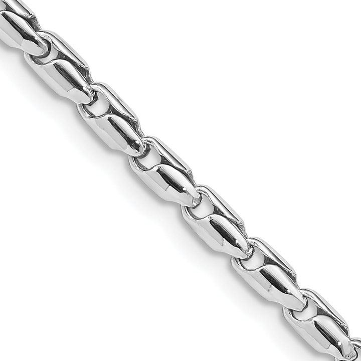 14K White Gold 8. 3mm Hand Fancy Link Bracelet