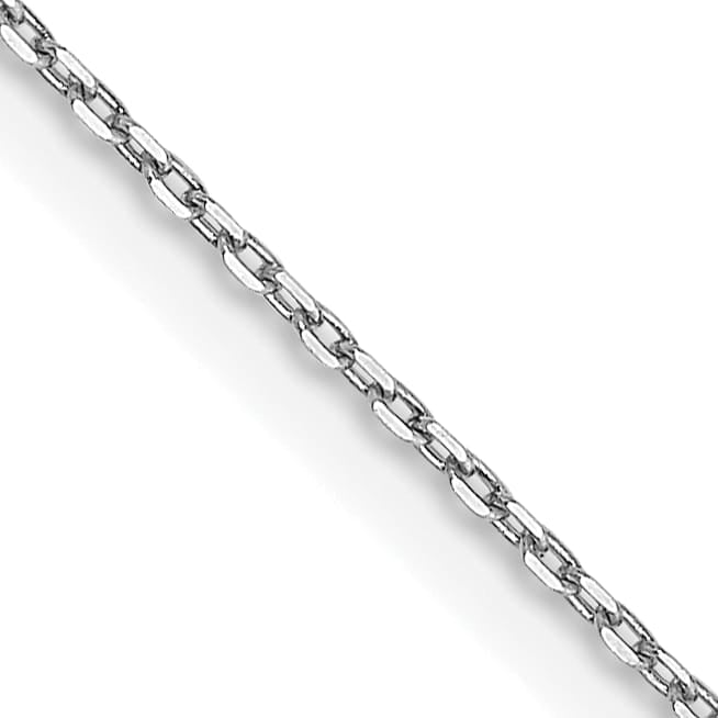 14K White Gold .8mm D.C. Cable Chain 26 Inch