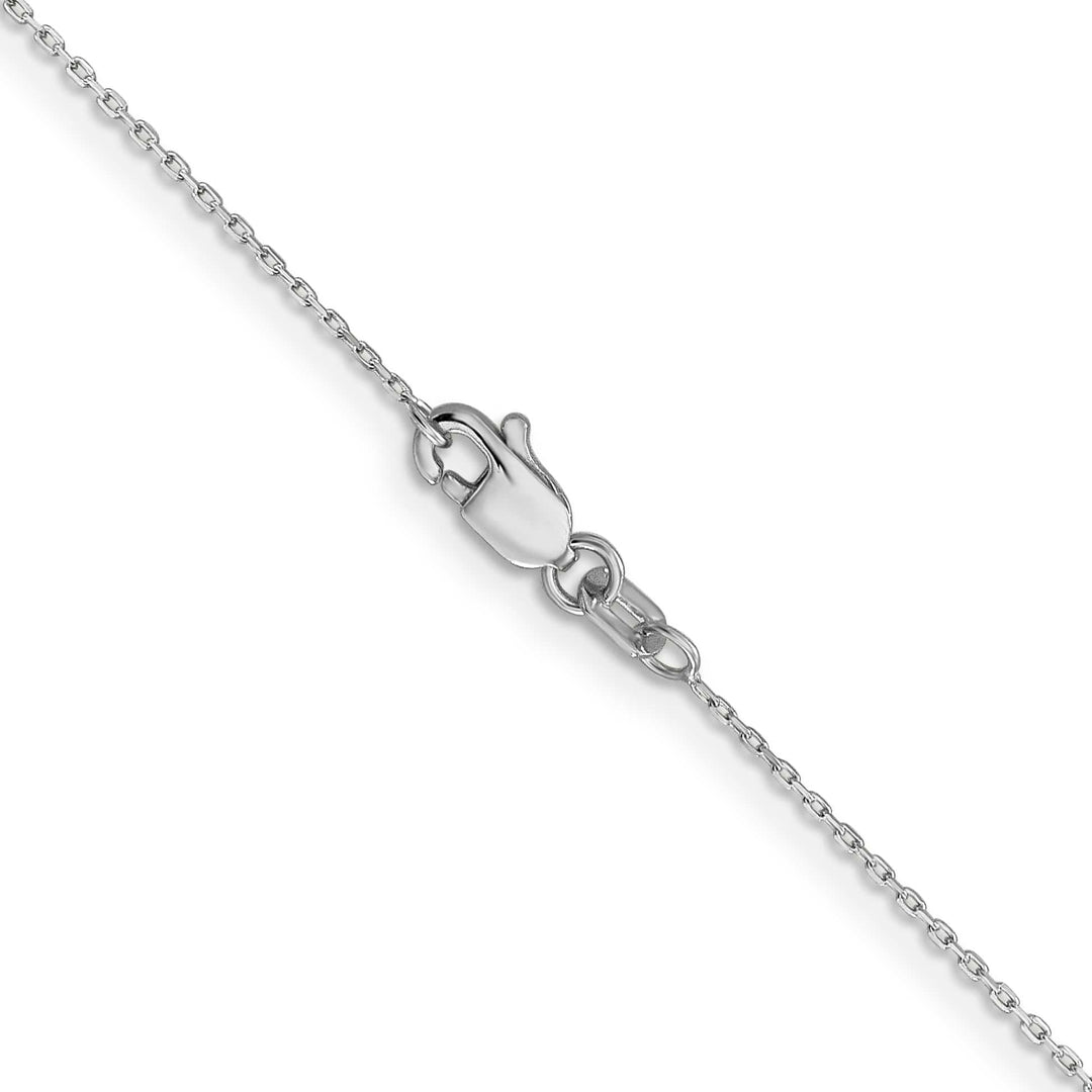 14K White Gold .8mm D.C. Cable Chain 26 Inch