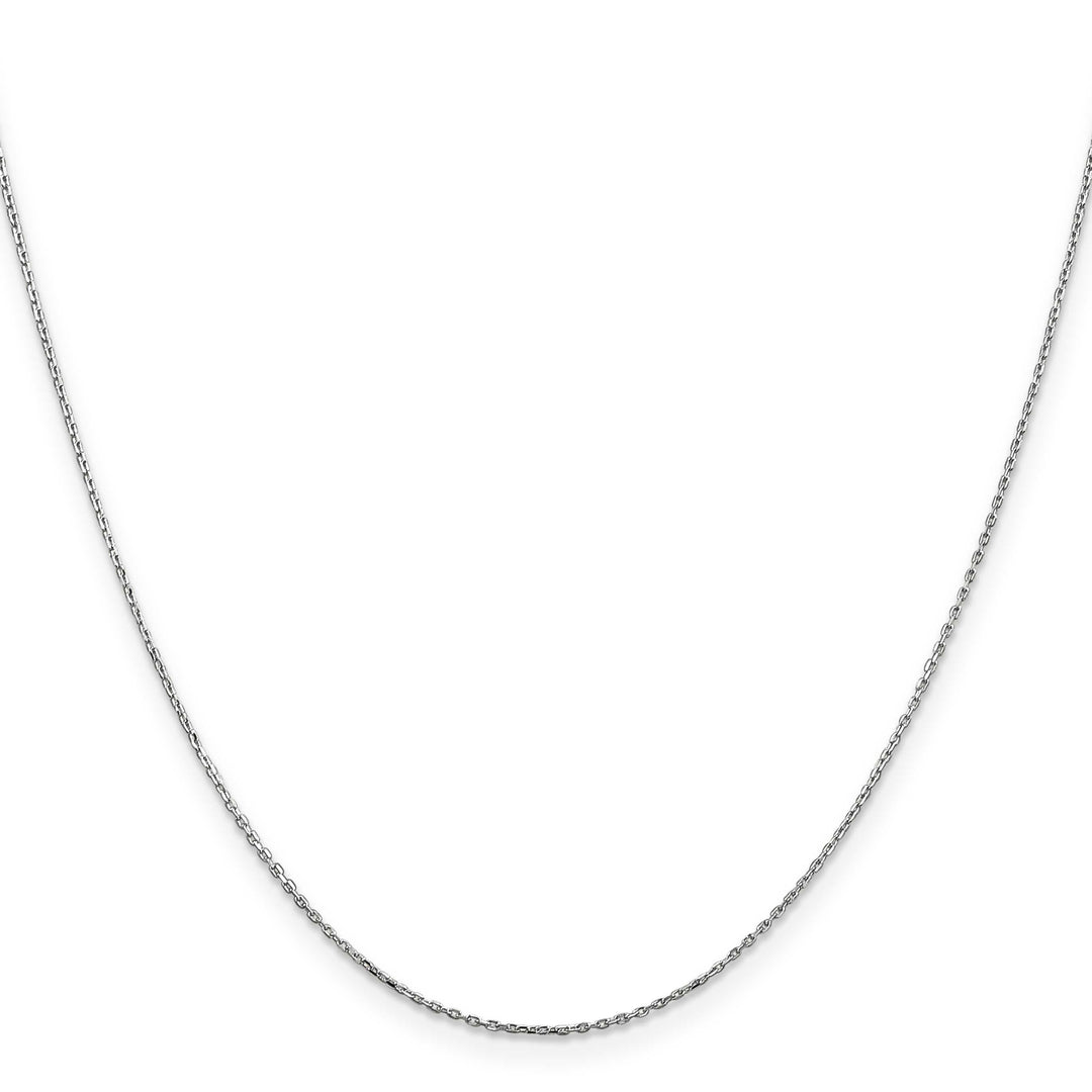 14K White Gold .8mm D.C. Cable Chain 26 Inch