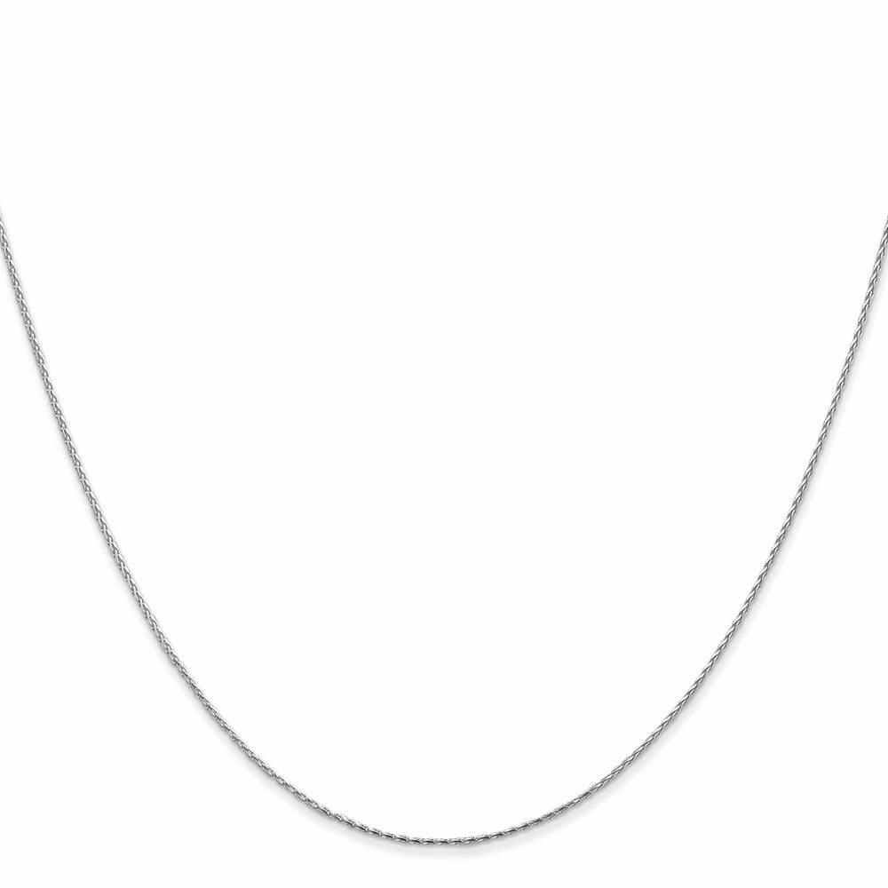 14K White Gold .8mm D.C. Parisian Wheat Chain 14 Inch