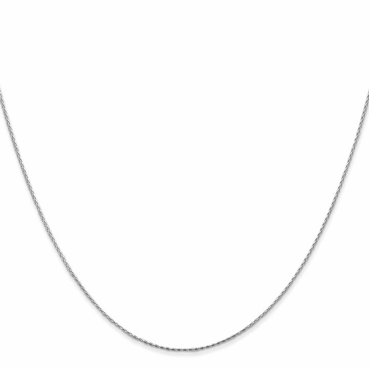 14K White Gold .8mm D.C. Parisian Wheat Chain 14 Inch