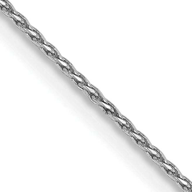 14K White Gold .8mm D.C. Parisian Wheat Chain 14 Inch
