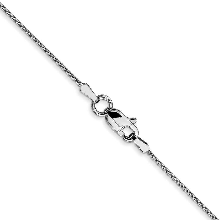 14K White Gold .8mm D.C. Wheat Chain 16 Inch