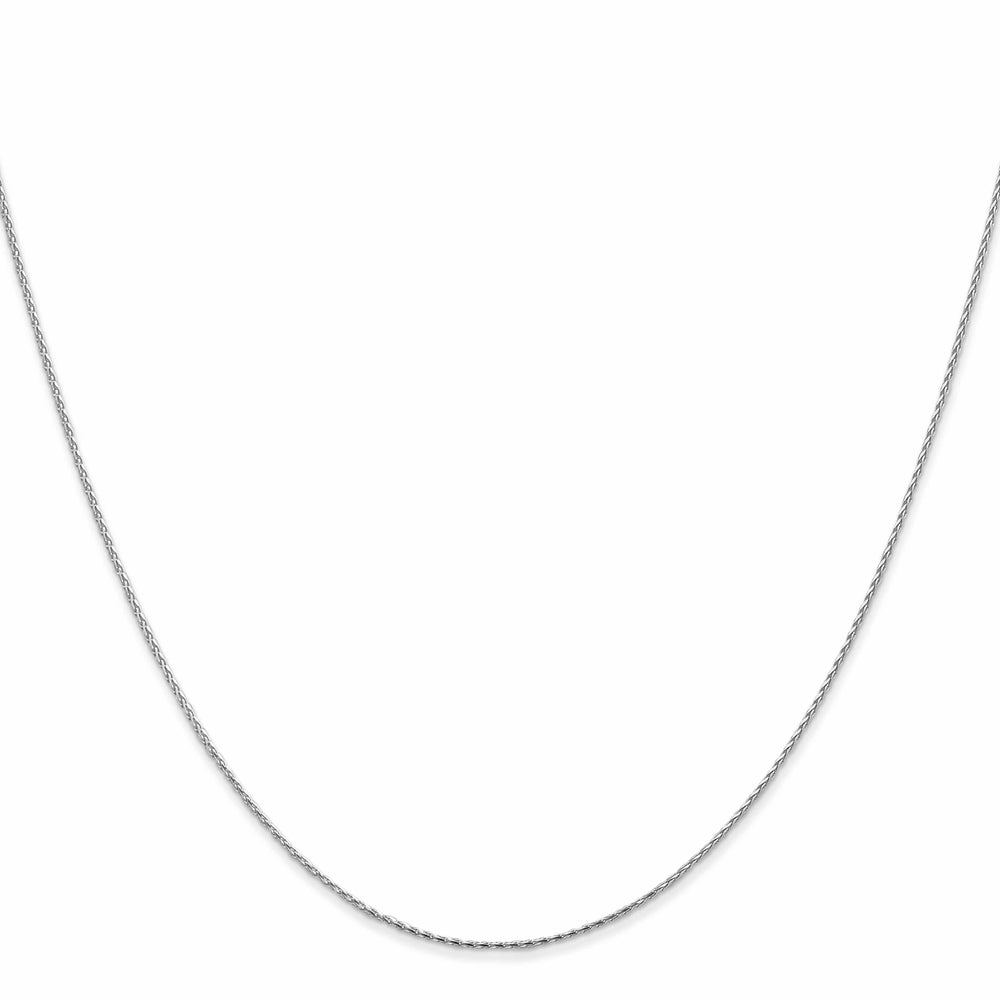 14K White Gold .8mm D.C. Wheat Chain 16 Inch