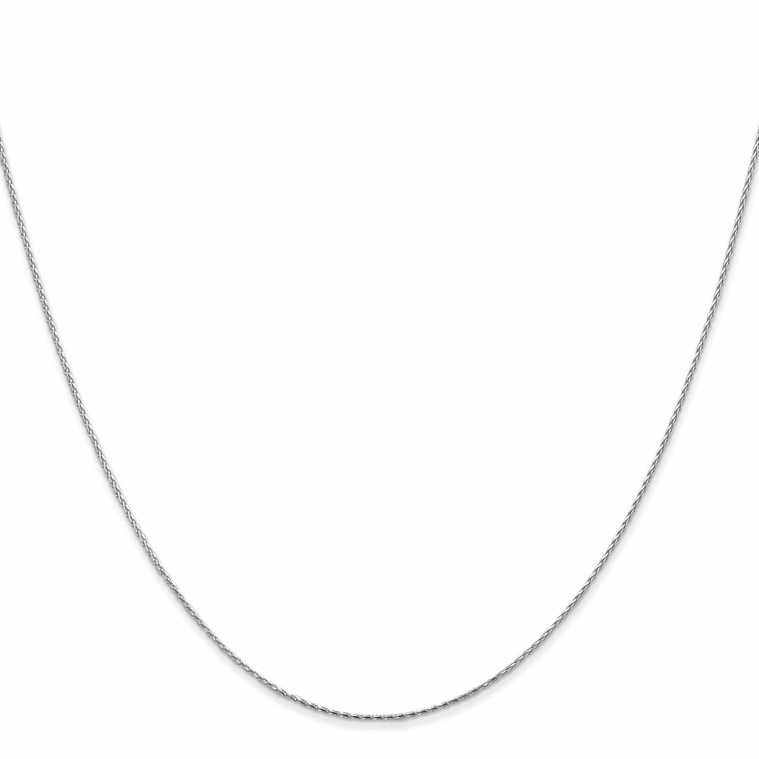 14K White Gold .8mm D.C. Wheat Chain 16 Inch