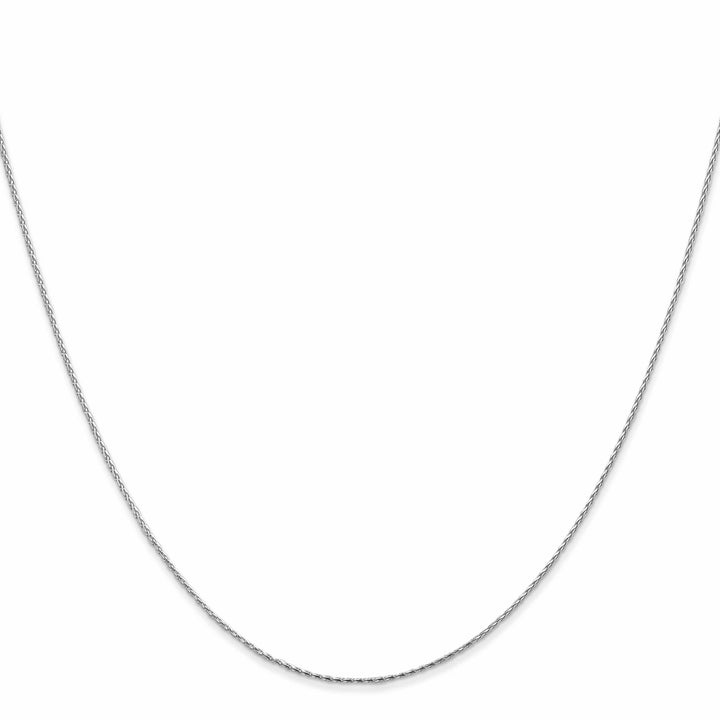 14K White Gold .8mm D.C. Wheat Chain 16 Inch