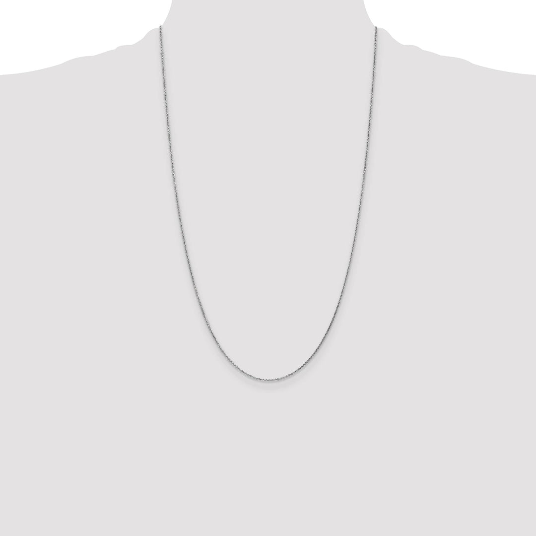 14K White Gold .95mm D.C. Cable Chain 26 Inch
