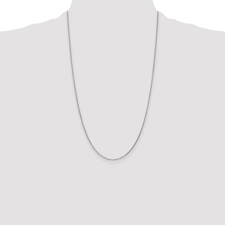14K White Gold .95mm D.C. Cable Chain 26 Inch