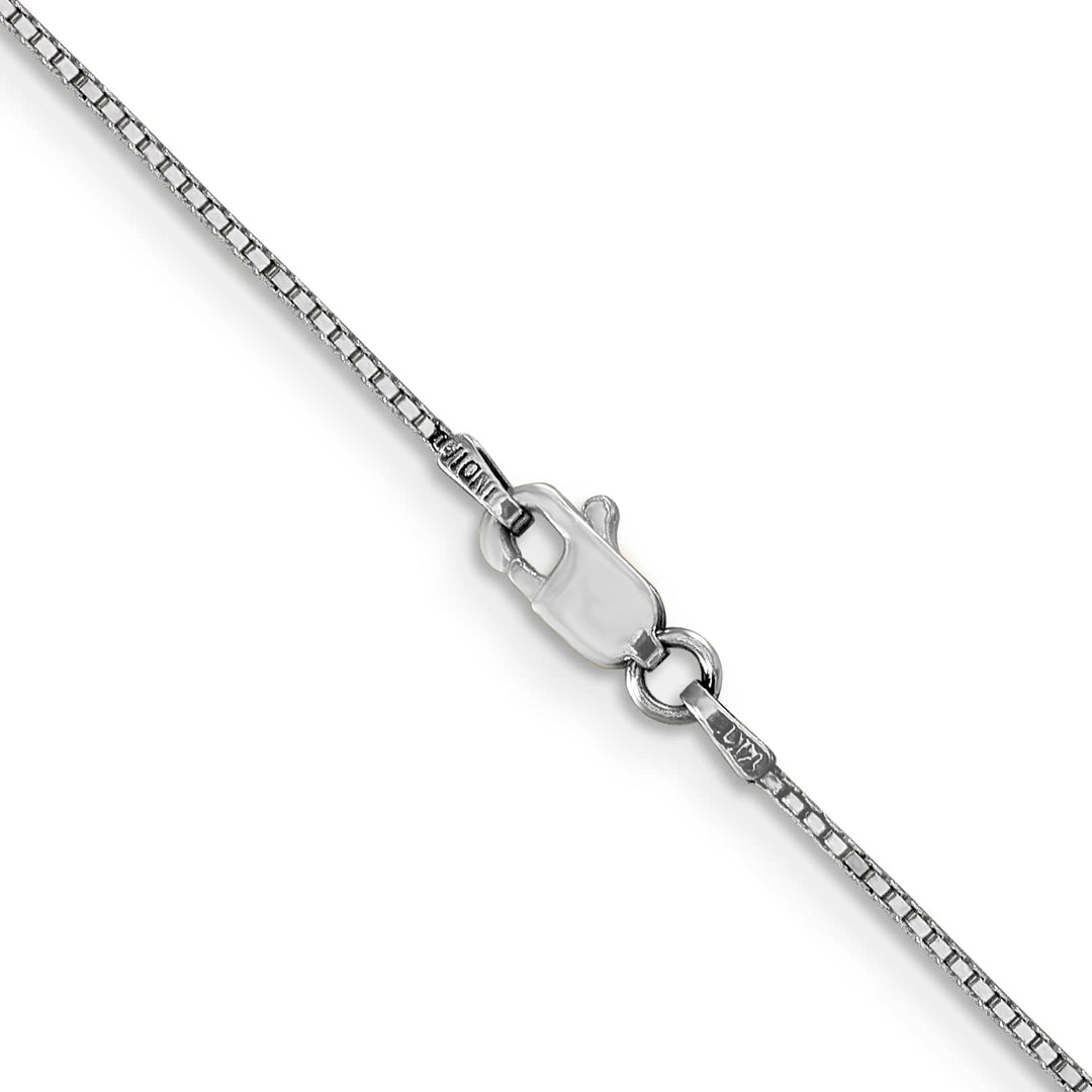 14K White Gold .9mm Box Chain 14 Inch