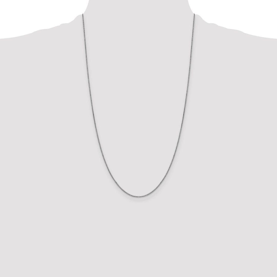 14K White Gold .9mm Box Lobster Clasp Chain