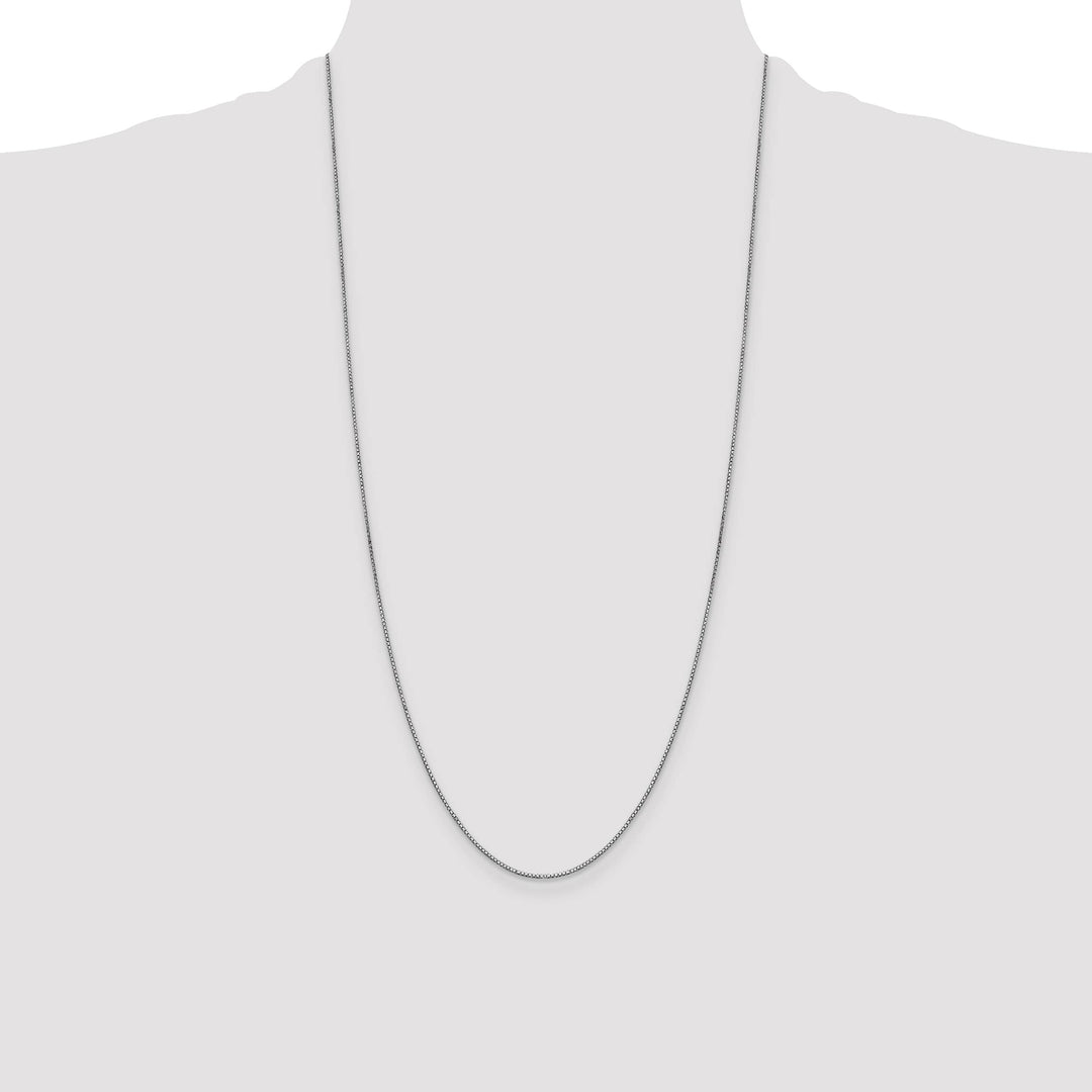 14K White Gold .9mm Box Lobster Clasp Chain