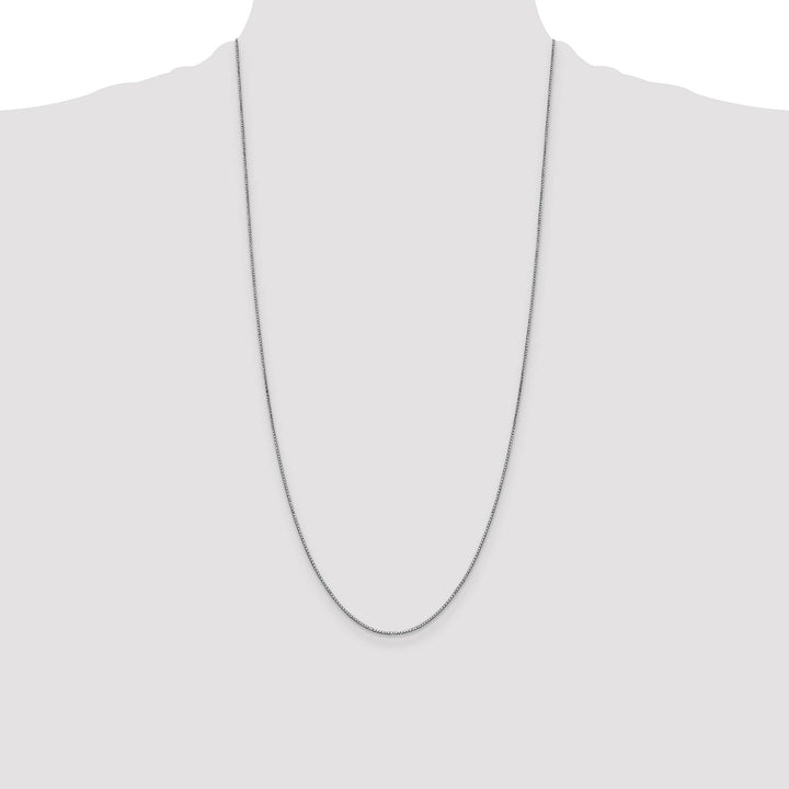 14K White Gold .9mm Box Lobster Clasp Chain
