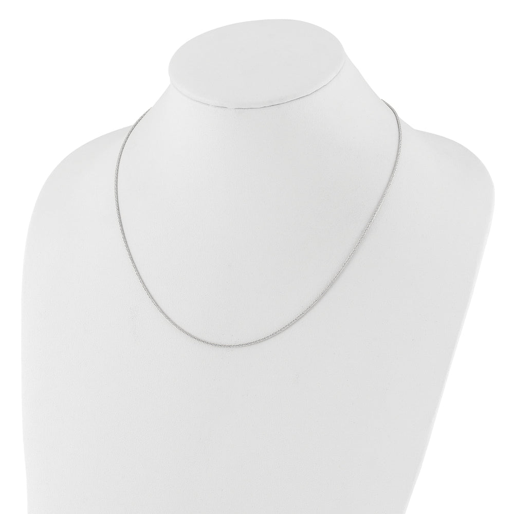14K White Gold Adjustable 1.4mm Wheat Chain