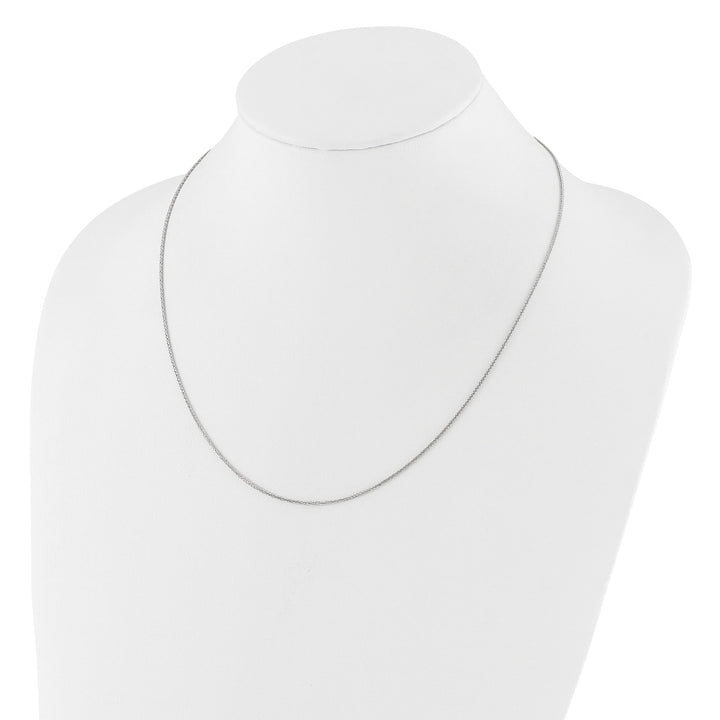 14K White Gold Adjustable 1mm Quadra Wheat Chain 22 Inch