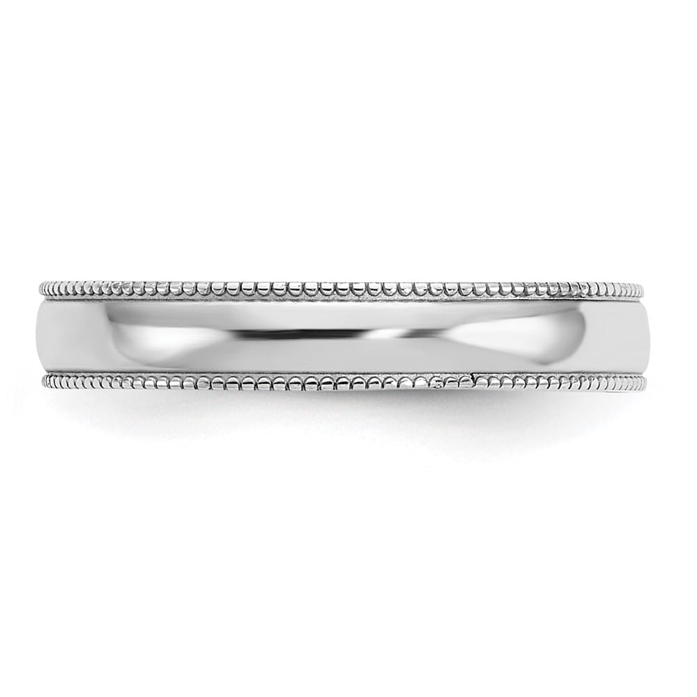 14k White Gold Adjustable 3mm Milgrain Band Toe Ring