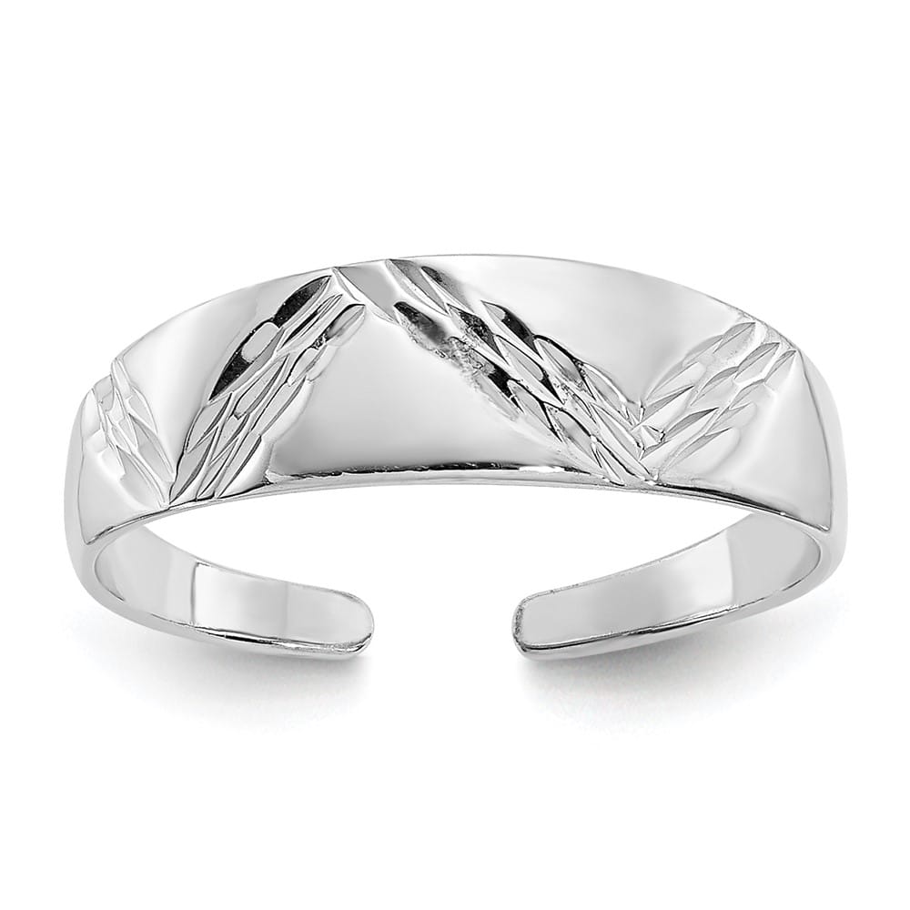 14k White Gold D.C. Fancy Toe Ring