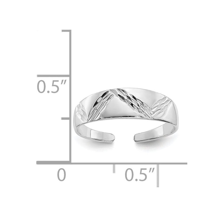 14k White Gold D.C. Fancy Toe Ring