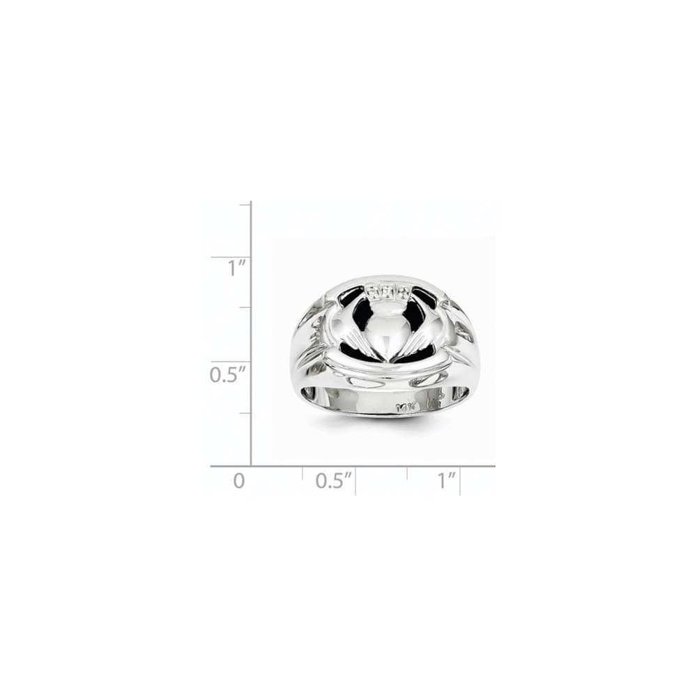 14k White Gold Diamond Men's Ring