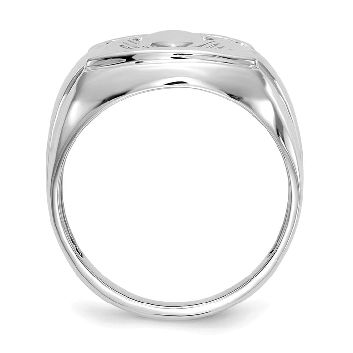 14k White Gold Diamond Men's Ring