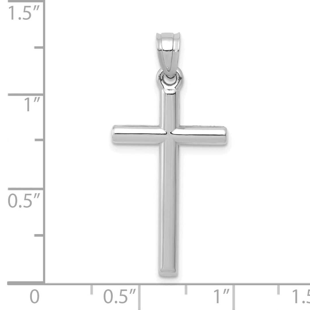 Lovely Rita's 14K White Gold Elegant Polished Religious Latin Cross Pendant
