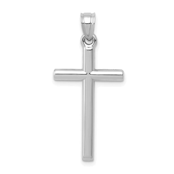 Lovely Rita's 14K White Gold Elegant Polished Religious Latin Cross Pendant