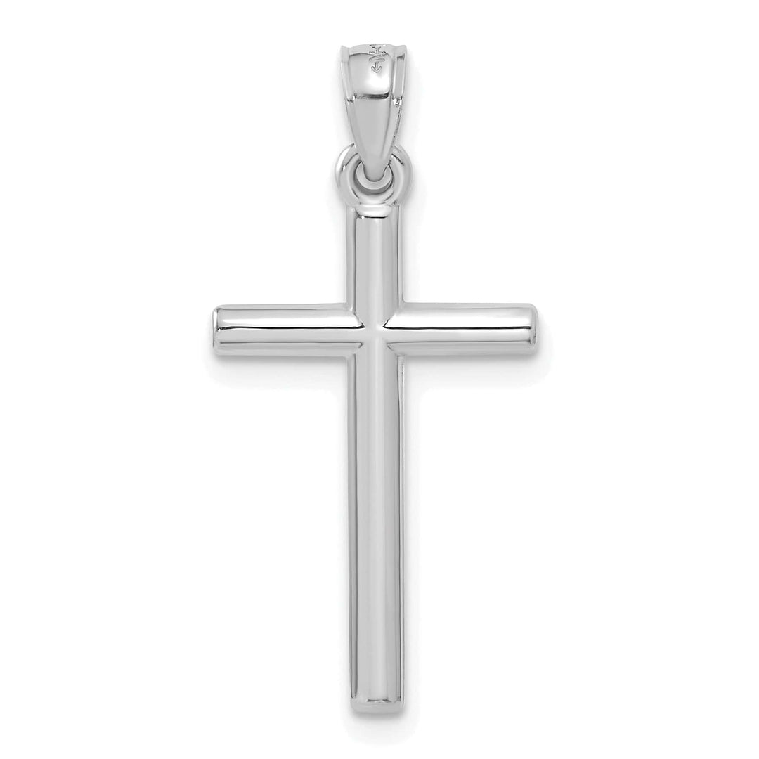 Lovely Rita's 14K White Gold Elegant Polished Religious Latin Cross Pendant