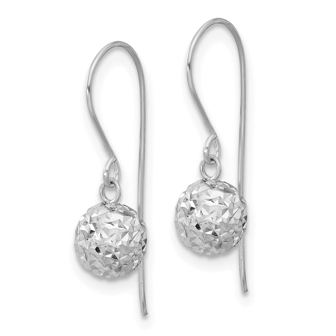 Lovely Rita's 14K White Gold Exquisite Polished 6 mm Ball Dangle Earrings