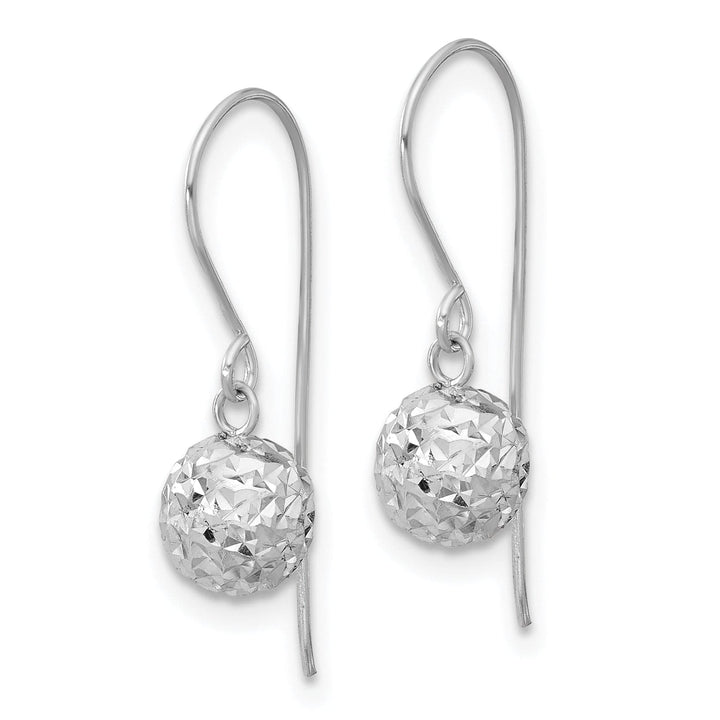 Lovely Rita's 14K White Gold Exquisite Polished 6 mm Ball Dangle Earrings