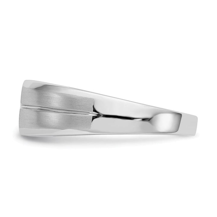 14k White Gold IB Goodman 1/10 Carat Diamond Men's Ring