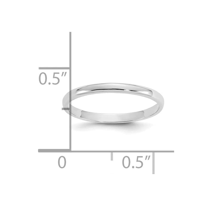 14k White Gold Madi K Polished 1mm Half Round Band Ring Refundable Stock Size 3 Only