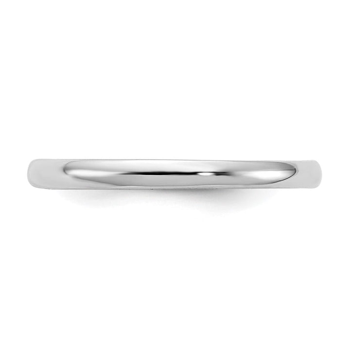 14k White Gold Madi K Polished 1mm Half Round Band Ring Refundable Stock Size 3 Only
