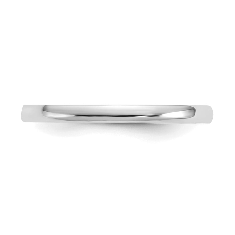 14k White Gold Madi K Polished 1mm Half Round Band Ring Refundable Stock Size 3 Only