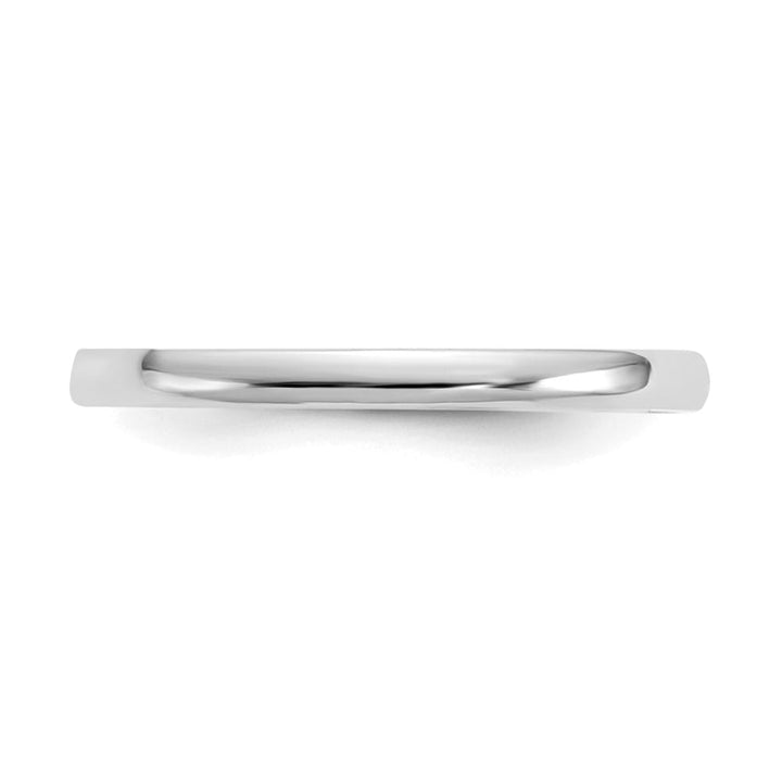 14k White Gold Madi K Polished 1mm Half Round Band Ring Refundable Stock Size 3 Only