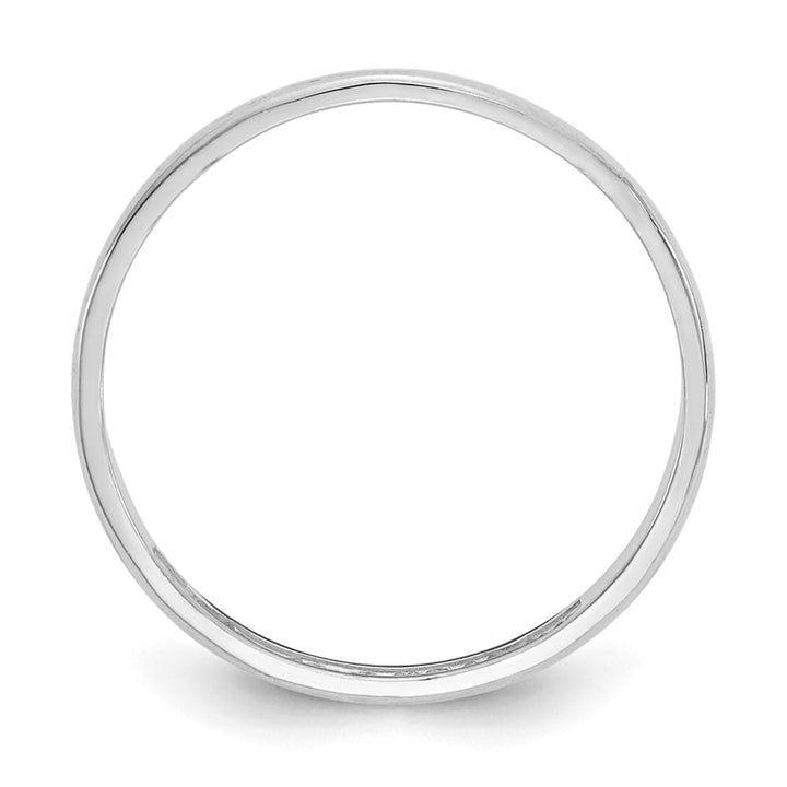14k White Gold Madi K Polished 1mm Half Round Band Ring Refundable Stock Size 3 Only
