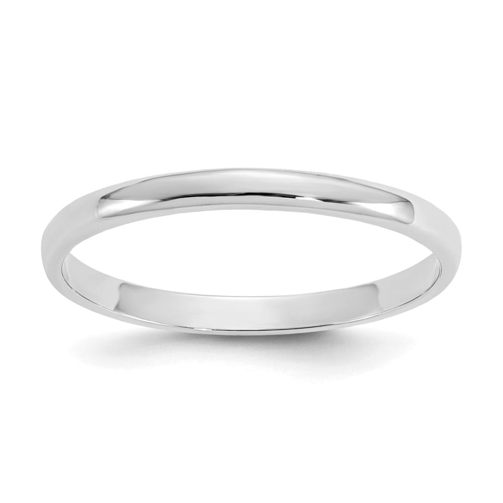 14k White Gold Madi K Polished 1mm Half Round Band Ring Refundable Stock Size 3 Only