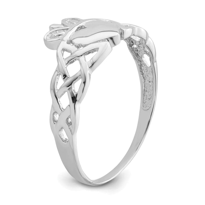 14k White Gold Men's Claddagh Ring