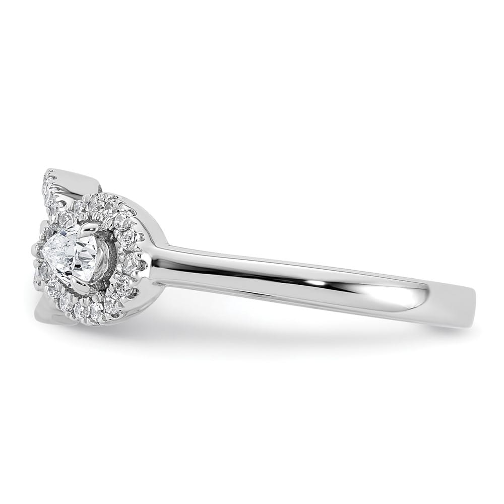 14k White Gold Polished 1/4 Carat Diamond Infinity Ring Ladies Stock Size 7 Ring Are Refundable