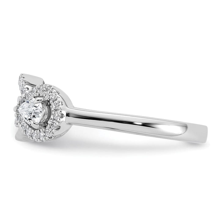14k White Gold Polished 1/4 Carat Diamond Infinity Ring Ladies Stock Size 7 Ring Are Refundable