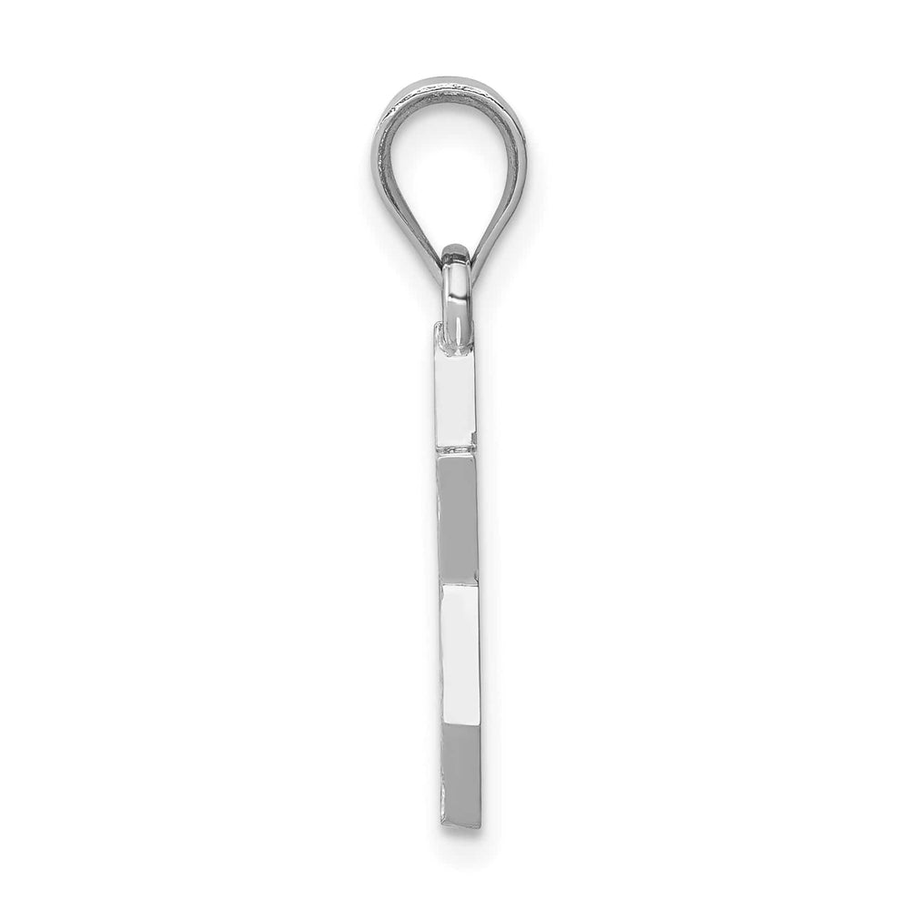 14K White Gold Small Polished Star of David Pendant